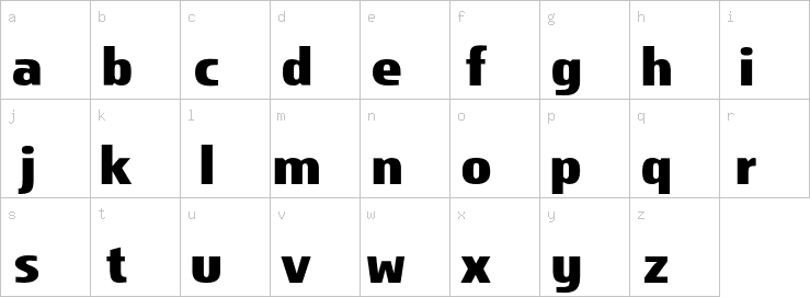 Lowercase characters