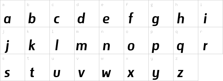 Lowercase characters