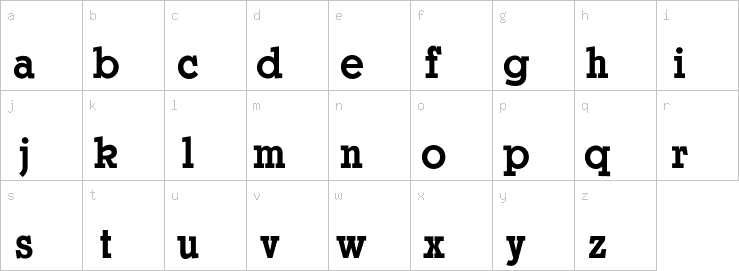Lowercase characters