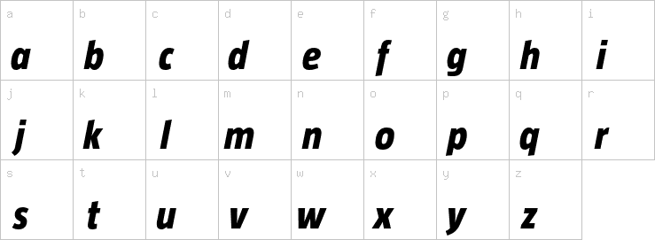 Lowercase characters