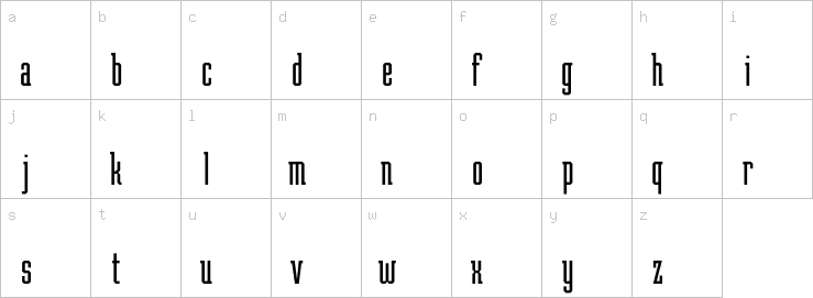 Lowercase characters