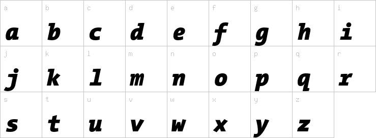 Lowercase characters