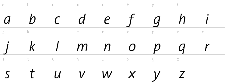 Lowercase characters