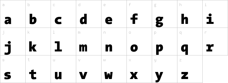 Lowercase characters