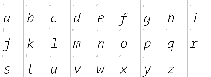 Lowercase characters