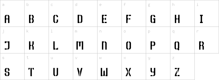 Lowercase characters