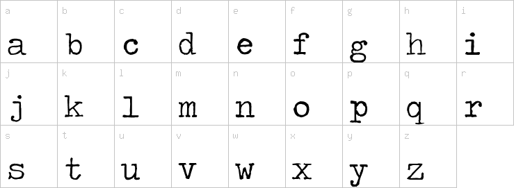 Lowercase characters