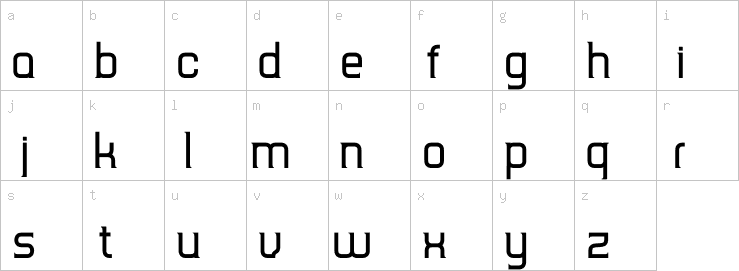 Lowercase characters