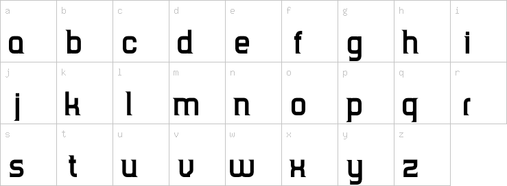 Lowercase characters
