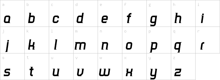 Lowercase characters