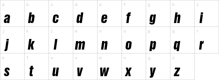 Lowercase characters