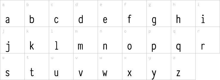 Lowercase characters