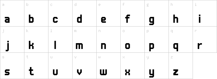Lowercase characters