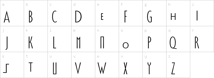 Lowercase characters