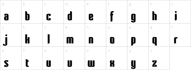 Lowercase characters
