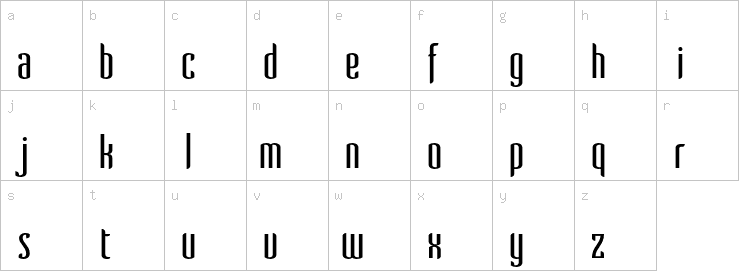 Lowercase characters