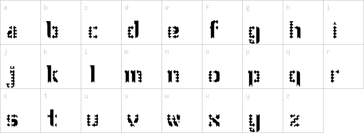 Lowercase characters