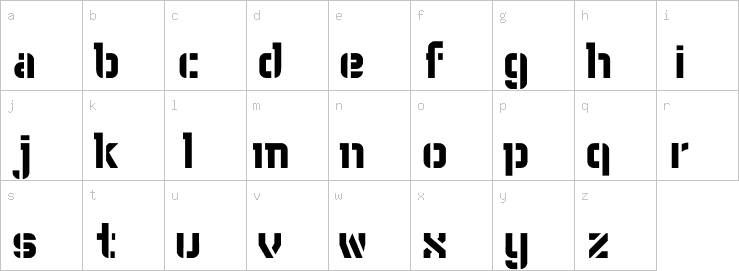 Lowercase characters