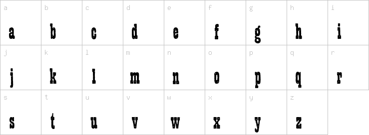 Lowercase characters