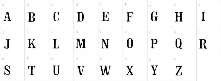 Lowercase characters
