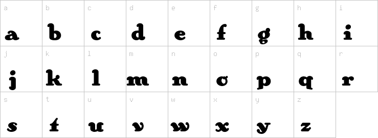 Lowercase characters