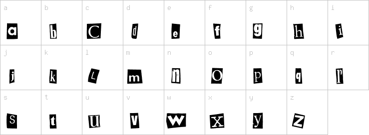 Lowercase characters