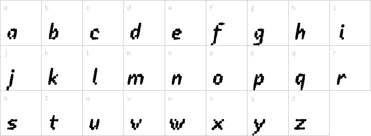 Lowercase characters