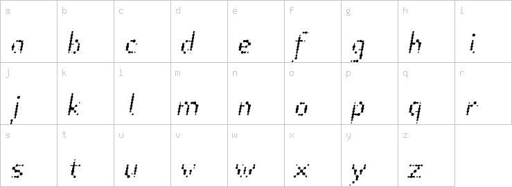 Lowercase characters