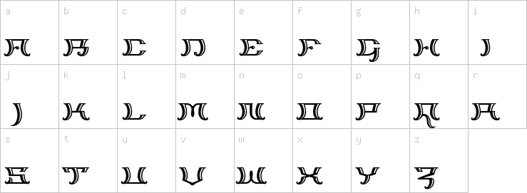 Lowercase characters