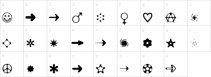 Lowercase characters