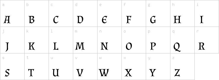 Lowercase characters