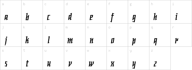 Lowercase characters