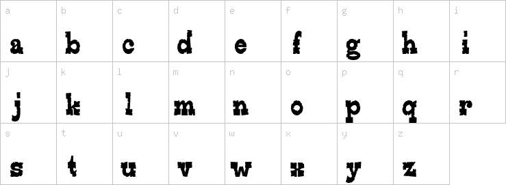 Lowercase characters