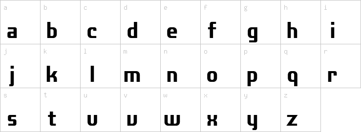 Lowercase characters