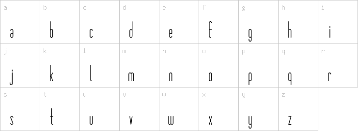 Lowercase characters