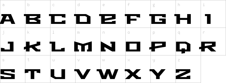 Lowercase characters