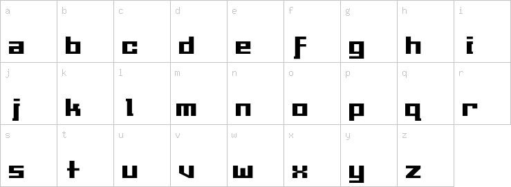 Lowercase characters