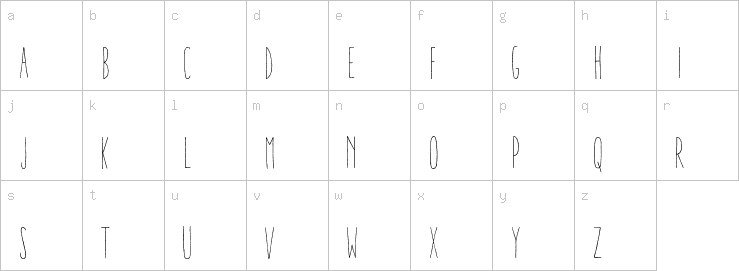 Lowercase characters