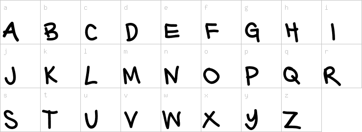 Lowercase characters