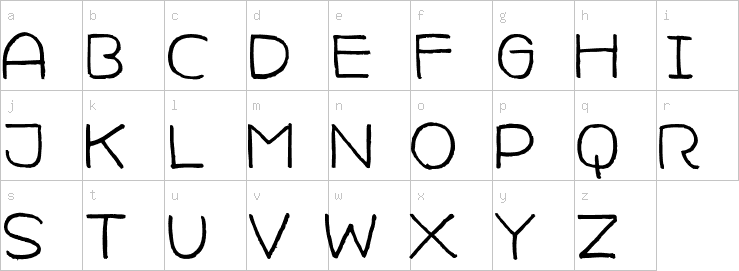 Lowercase characters