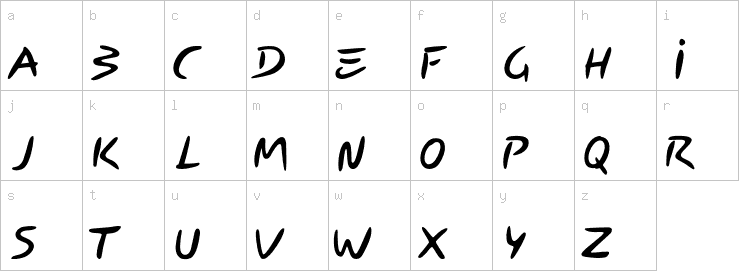 Lowercase characters