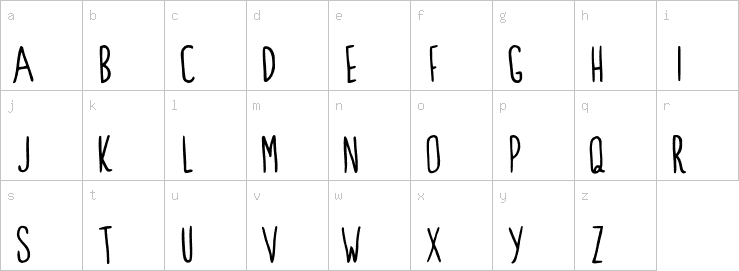 Lowercase characters