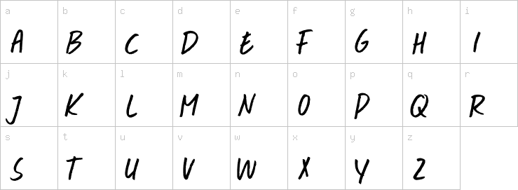 Lowercase characters