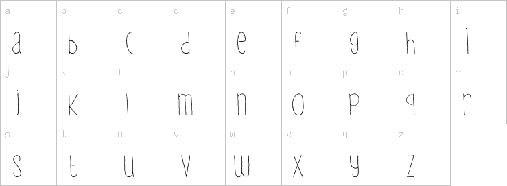 Lowercase characters