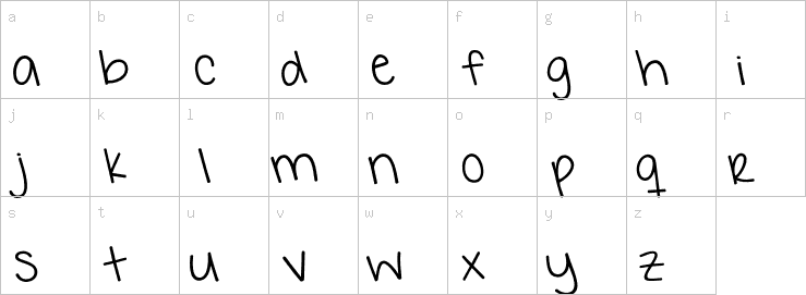 Lowercase characters