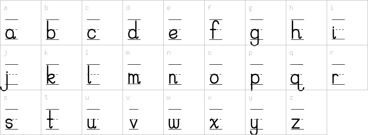 Lowercase characters