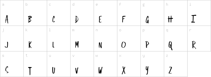 Lowercase characters