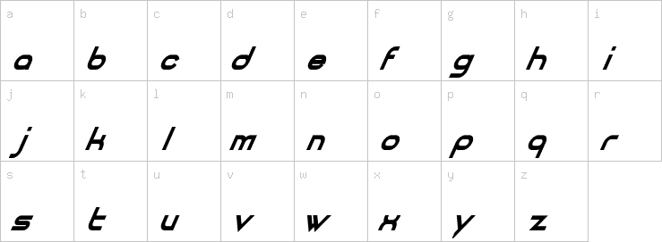 Lowercase characters