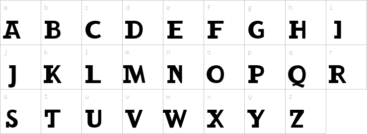 Lowercase characters