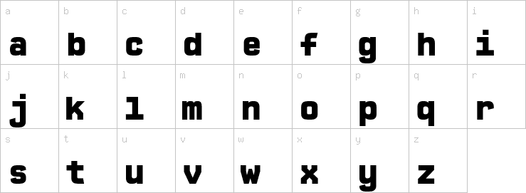 Lowercase characters
